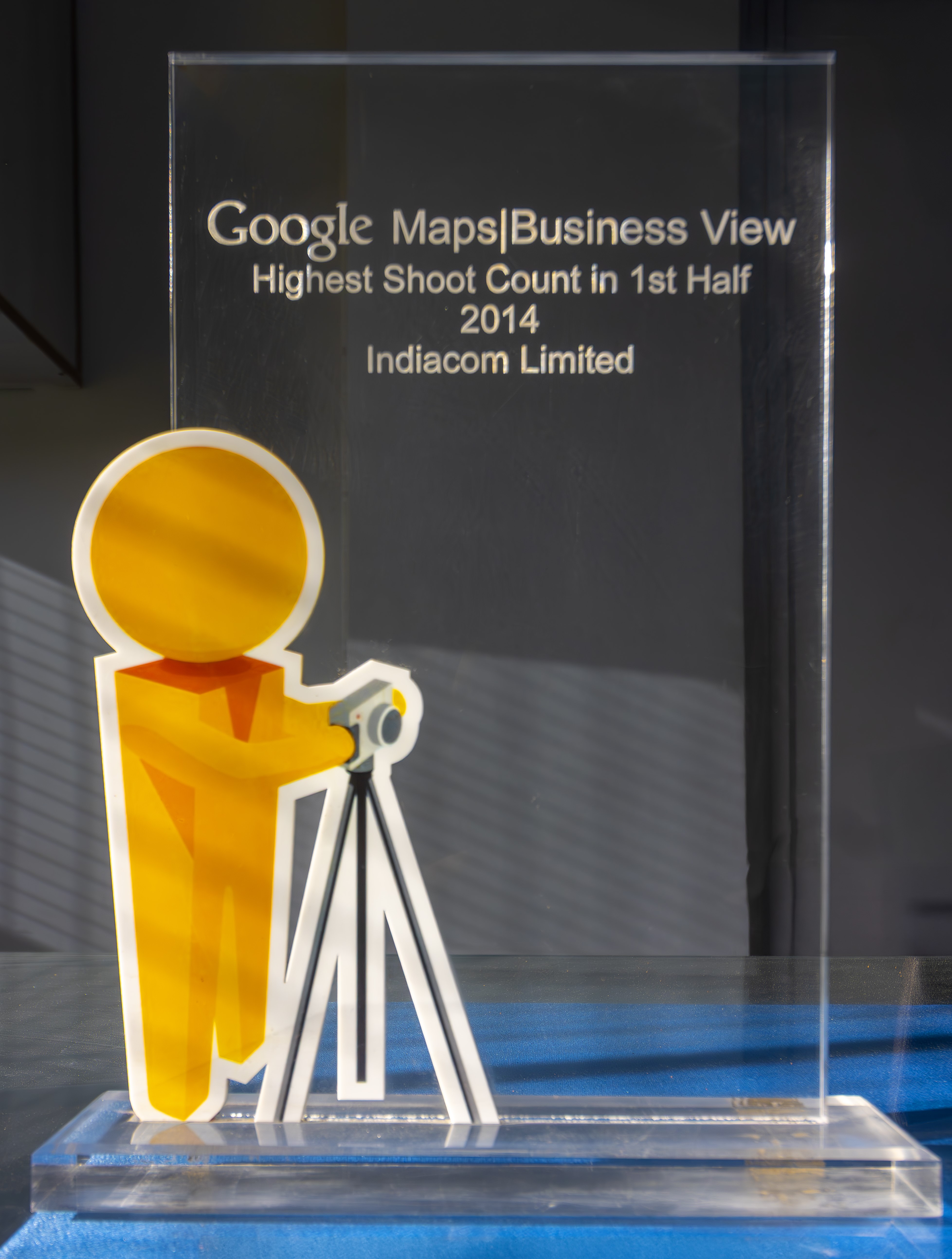 Business owner using phone for local search